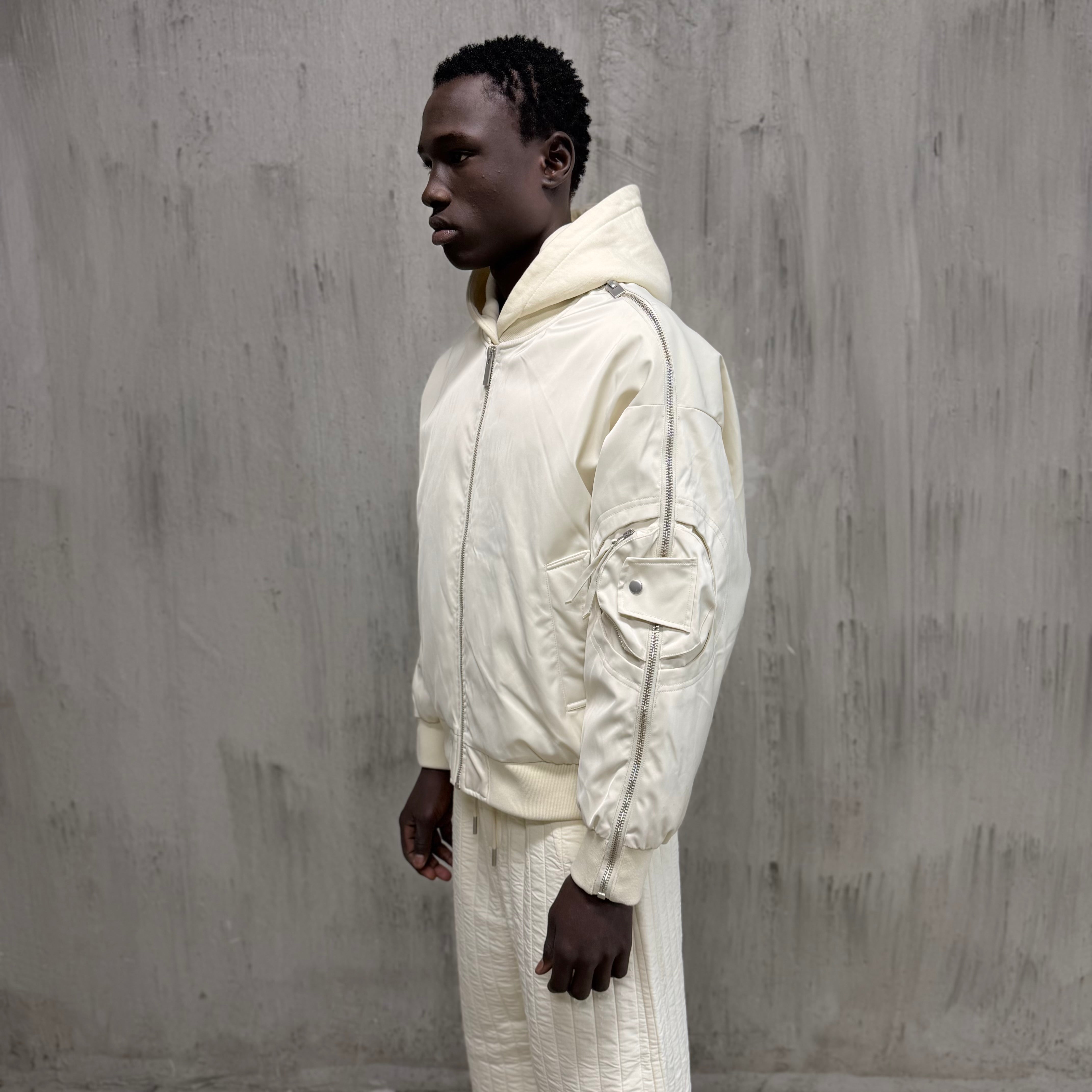 Snowdrift Silk Hooded Jacket