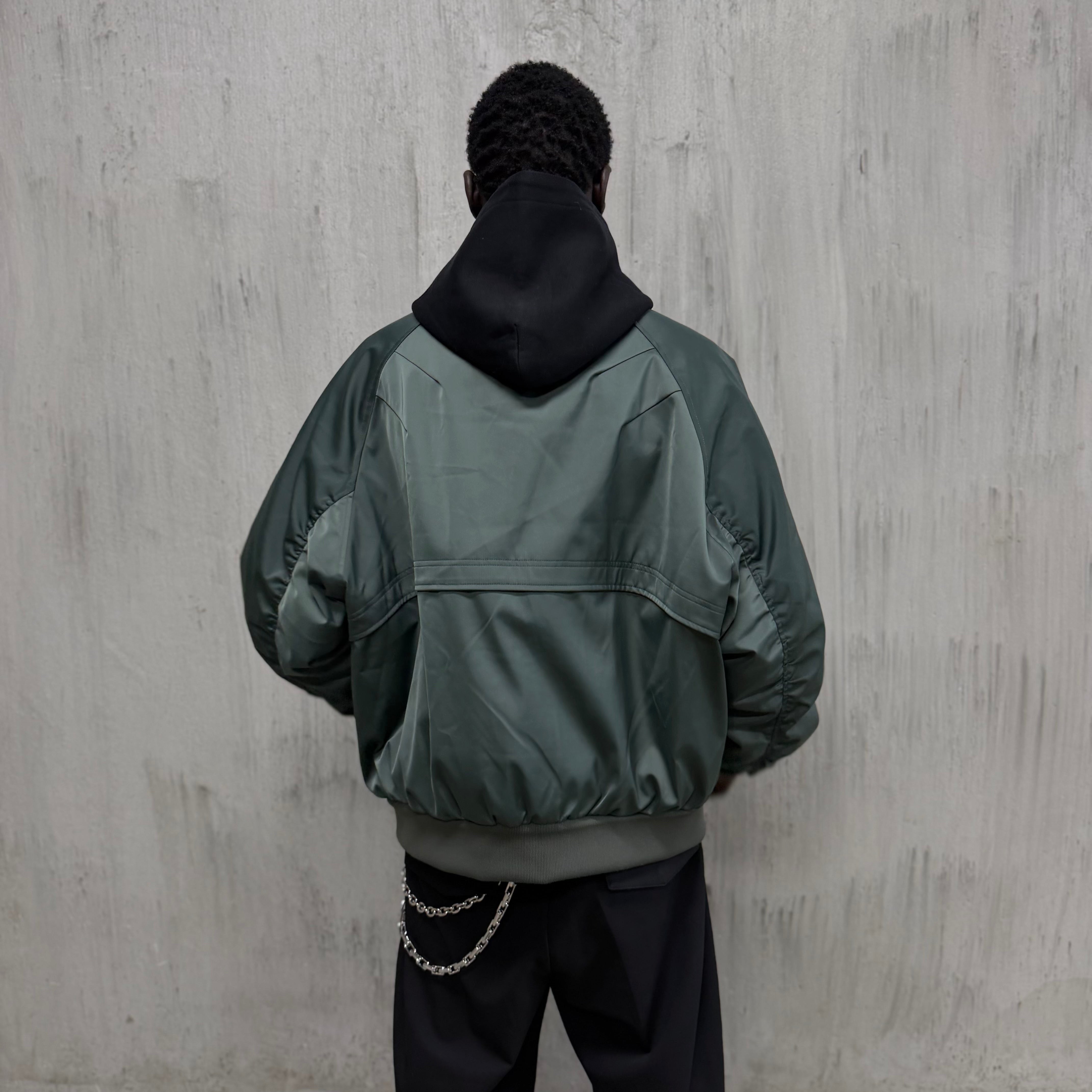 The "Mint" Sculpted Hooded Bomber