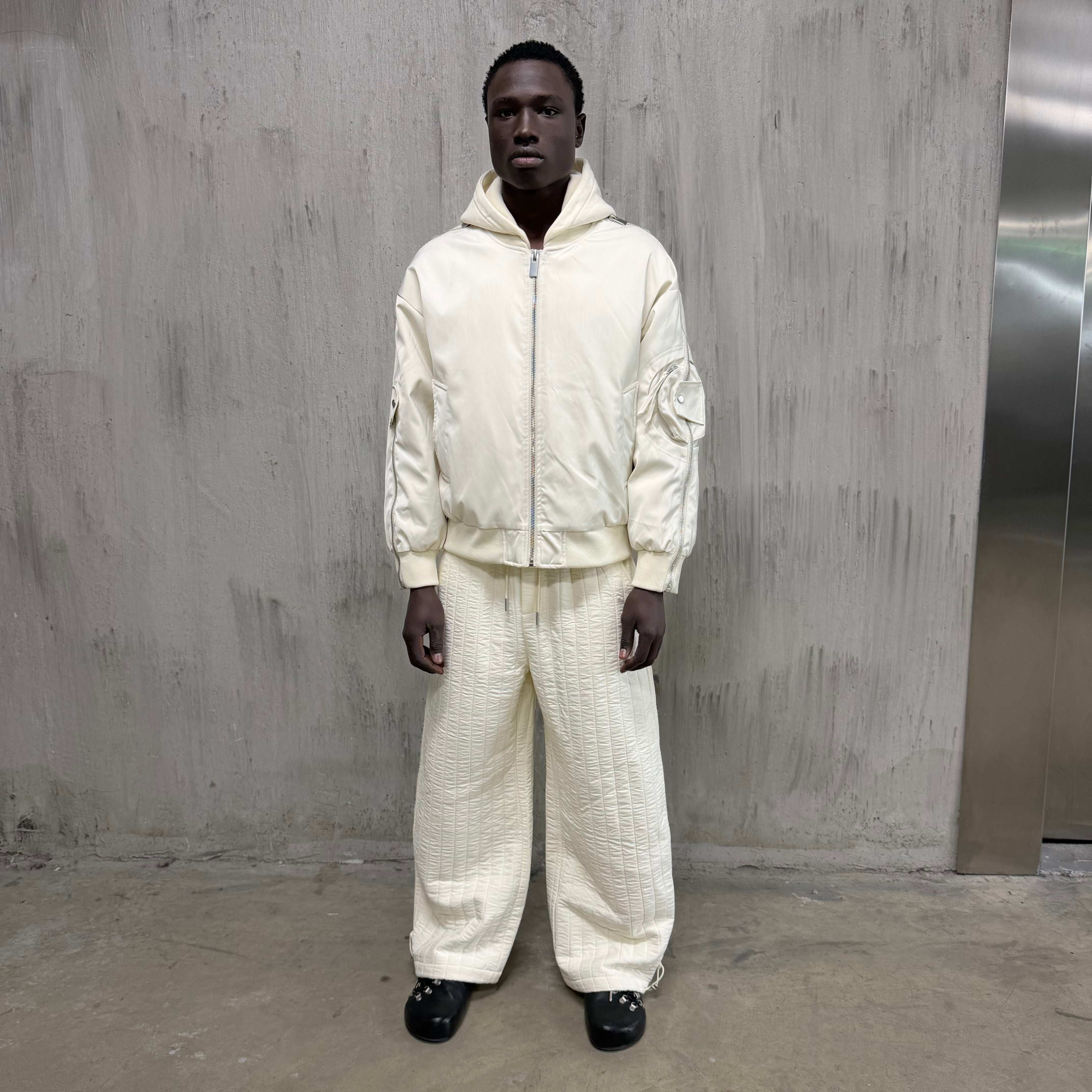 Snowdrift Silk Hooded Jacket